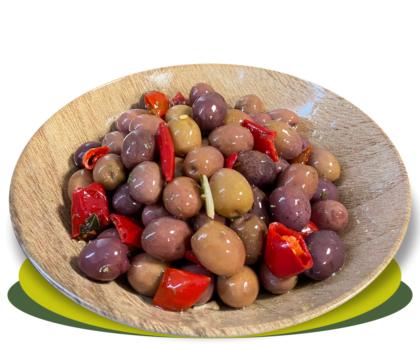 OLIVE NERE GRECHE CONDITE PICCANTI