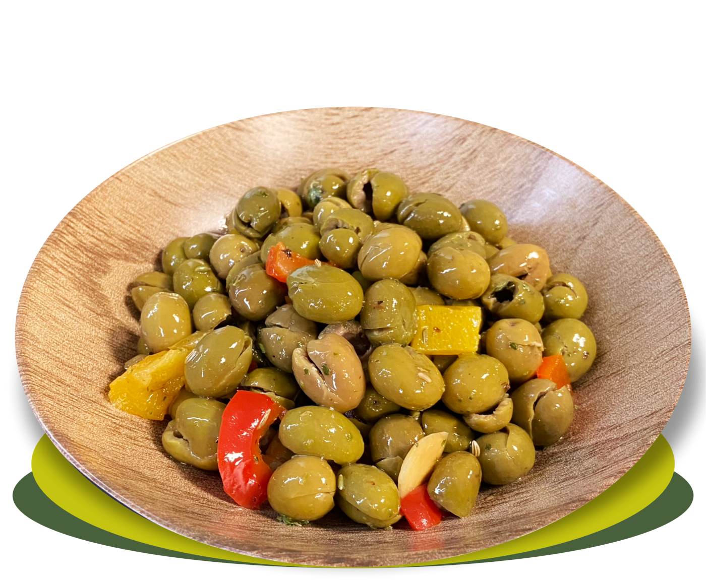 OLIVE SCHIACCIATE DENOCCIOLATE A MANO CONDITE DOLCI