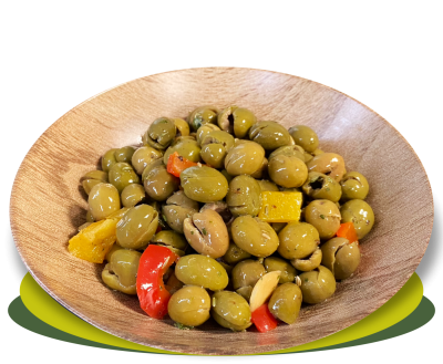 OLIVE SCHIACCIATE DENOCCIOLATE A MANO CONDITE DOLCI