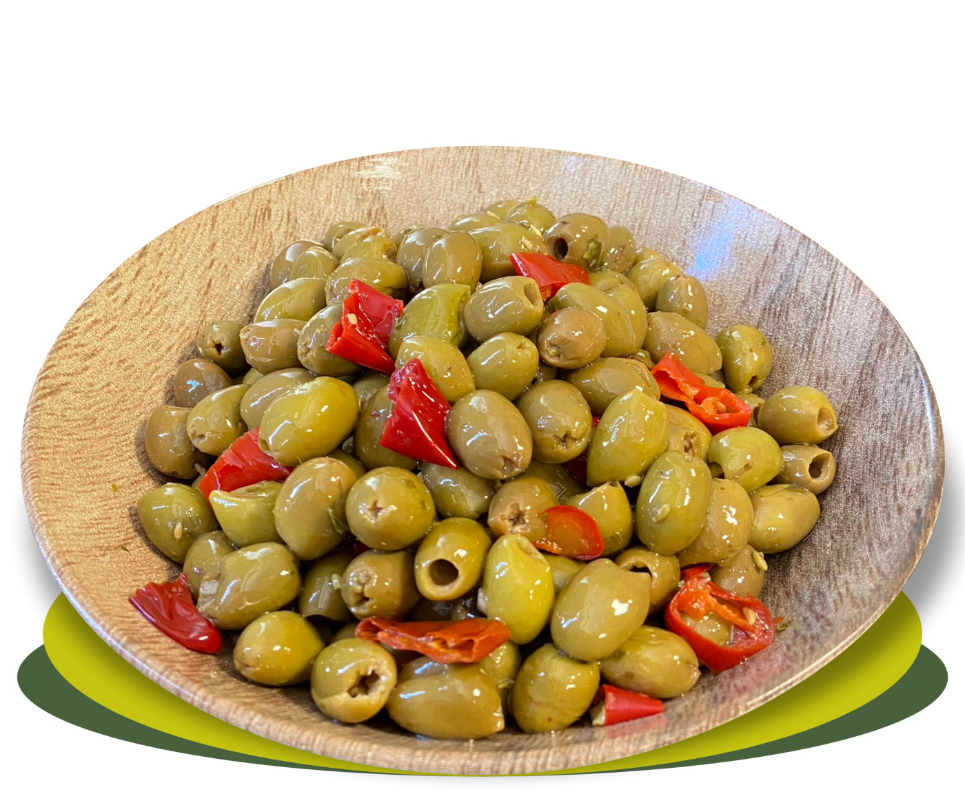 OLIVE SCHIACCIATE DENOCCIOLATE SICILIANE CONDITE PICCANTI