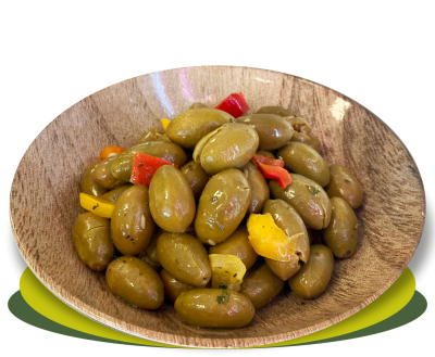 OLIVE SCHIACCIATE PUGLIESI CONDITE DOLCI