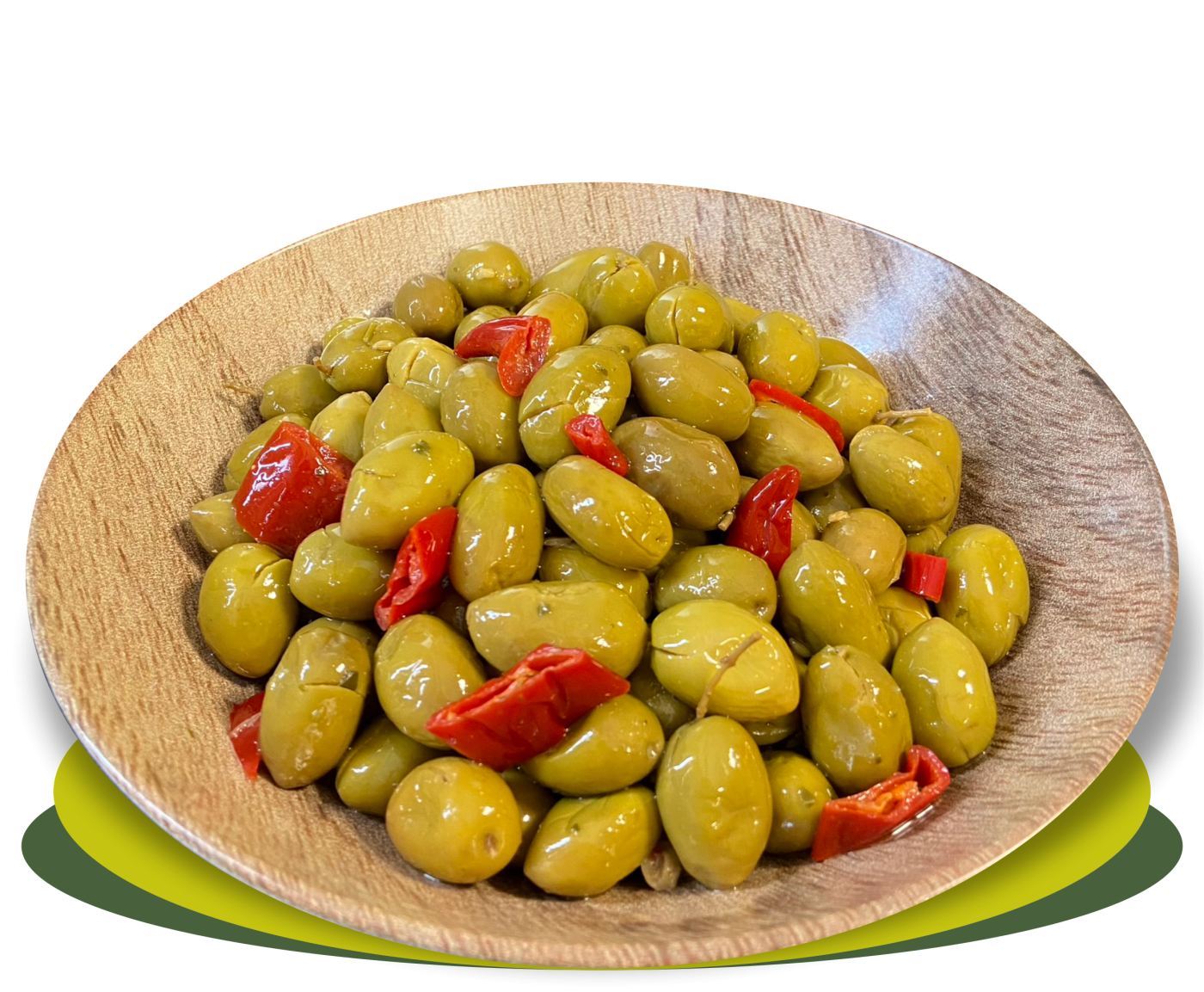 OLIVE SCHIACCIATE SICILIANE CONDITE PICCANTI