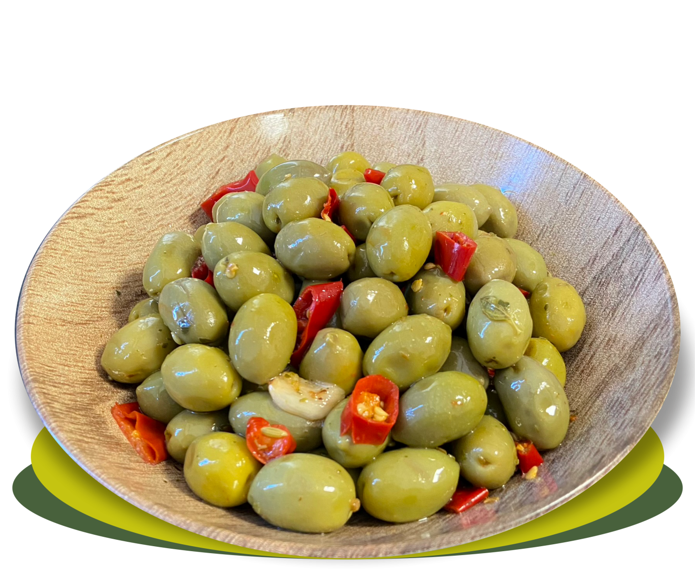 OLIVE VERDI GRECHE CONDITE PICCANTI